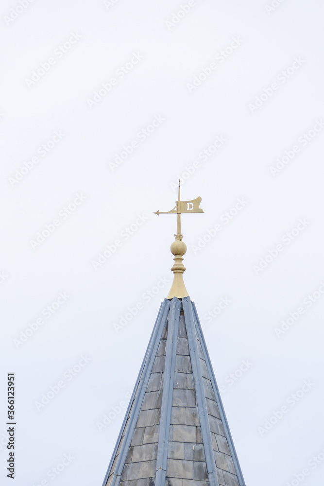 weather vane on a turret