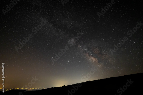 Landscape with milky way from Sierra de Tormantos.