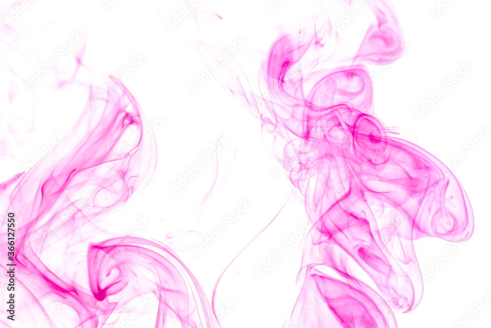 Obraz premium Purple smoke on white background