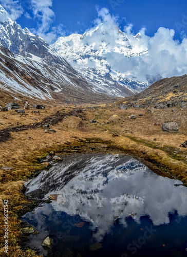 Annapurna peak near base camp, Nepal photo