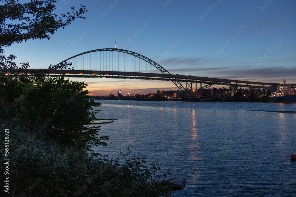 Naklejka premium Cityscape in Portland, Oregon