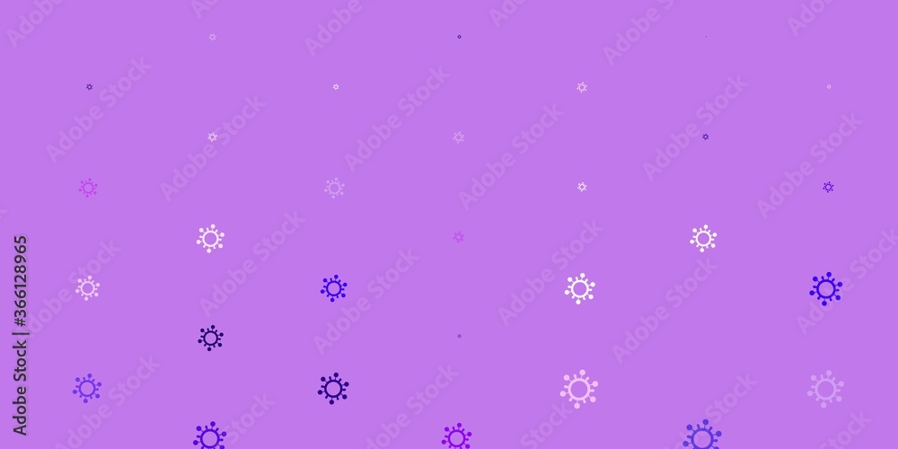 Light Purple vector template with flu signs. Light Purple vector template with flu signs.