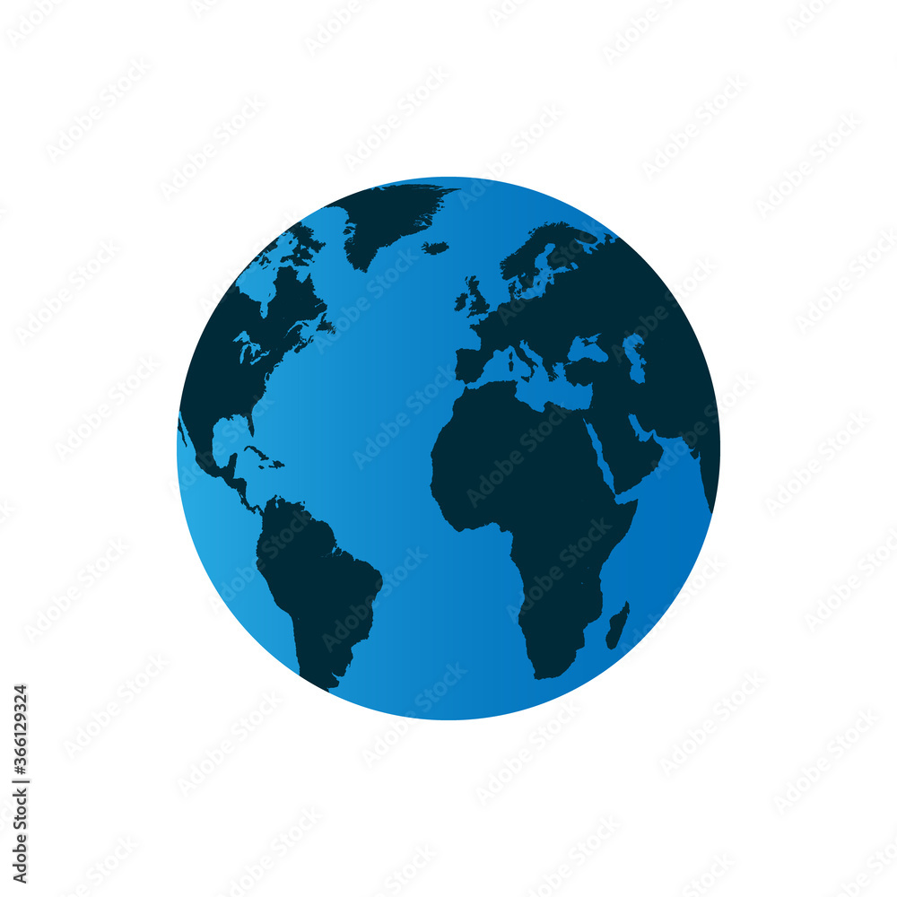 World globe design vector isolated on white background