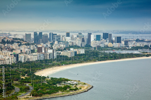 View of Gloria and the city centre of Rio de Janeiro, Brazil