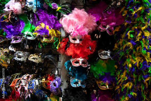 Mardis Gras masks for sale in New Orleans photo