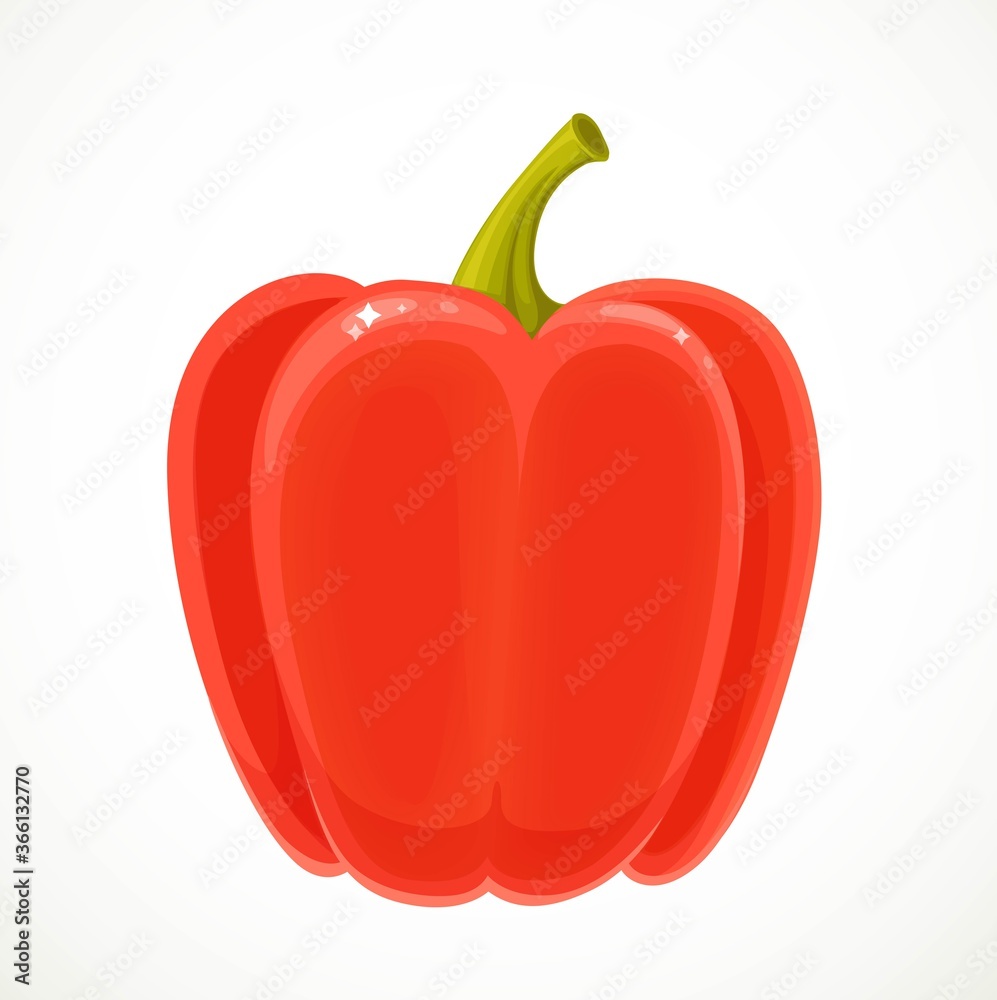 Red bell peppers isolated on white background Red bell peppers isolated on white background