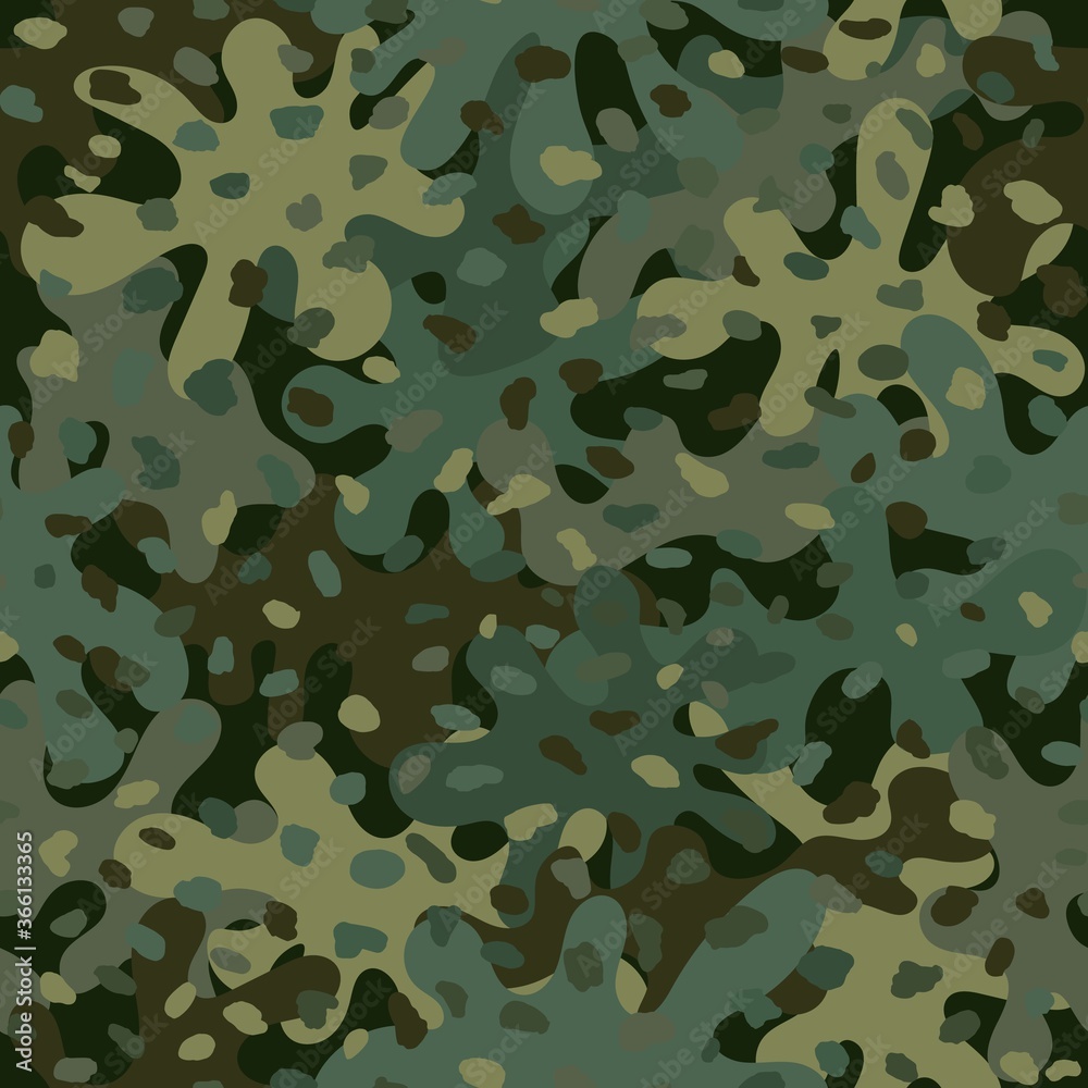 Fototapeta premium Texture military camouflage seamless pattern. Army and hunting texture
