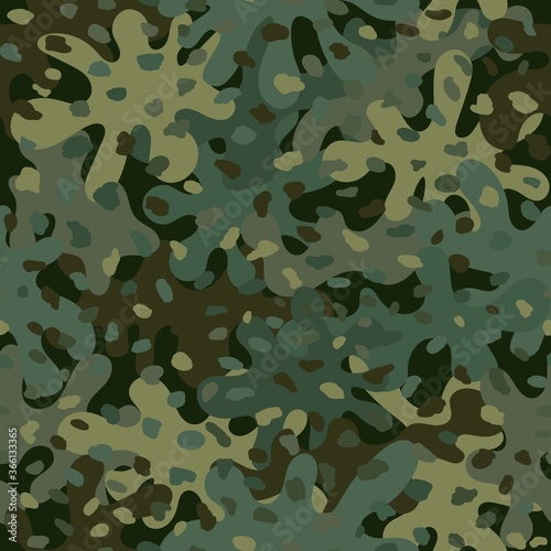 Texture military camouflage seamless pattern. Army and hunting texture