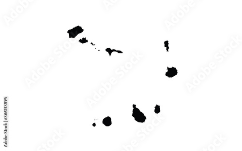 Cape Verde map country vector illustration