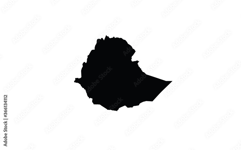 Ethiopia map vector illustration