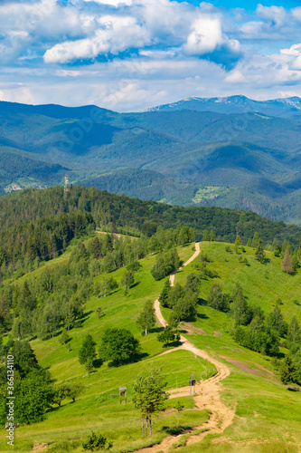 Makovytsia Mountain Trail. Carpathians. Ukraine.