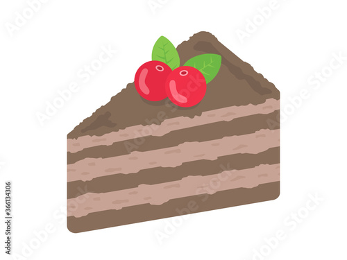 チョコレートケーキのイラスト