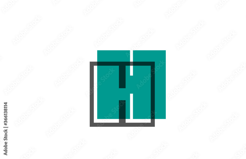 green black H line alphabet letter logo icon for company. Simple line design for business green black H line alphabet letter logo icon for company. Simple line design for business