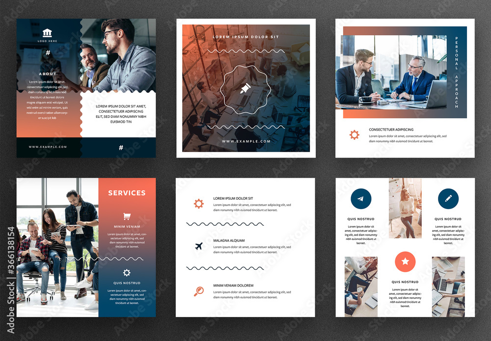 Business Professional Social Media Post Layouts Stock Template | Adobe ...