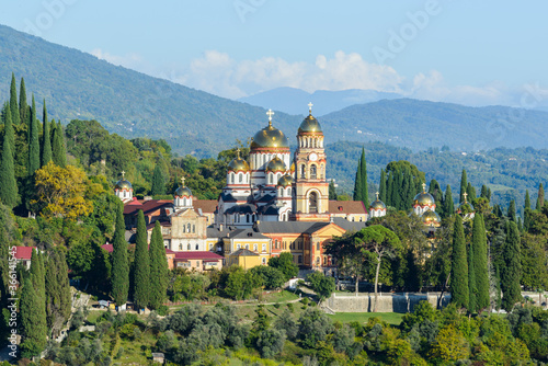 Tableau sur toile New Athos monastery, famous landmark, Abkhazia
