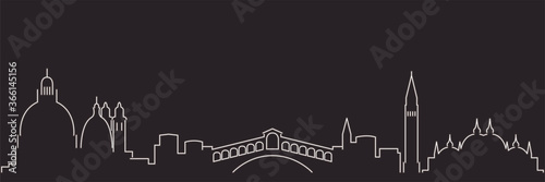 Venice Single Line Simple Minimalist Skyline