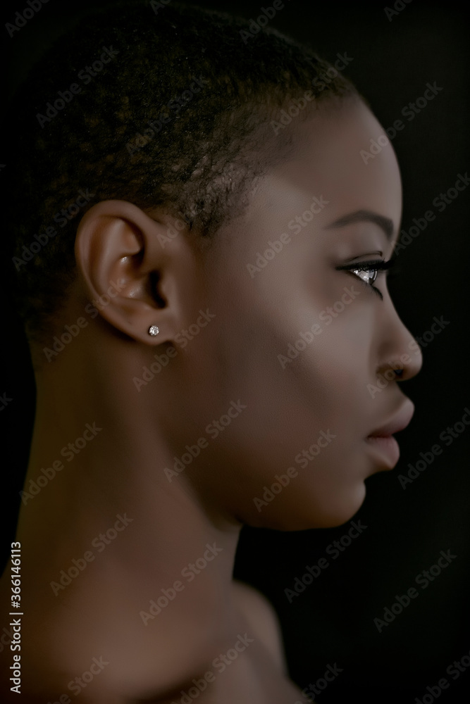 Profile of black woman Profile of black woman