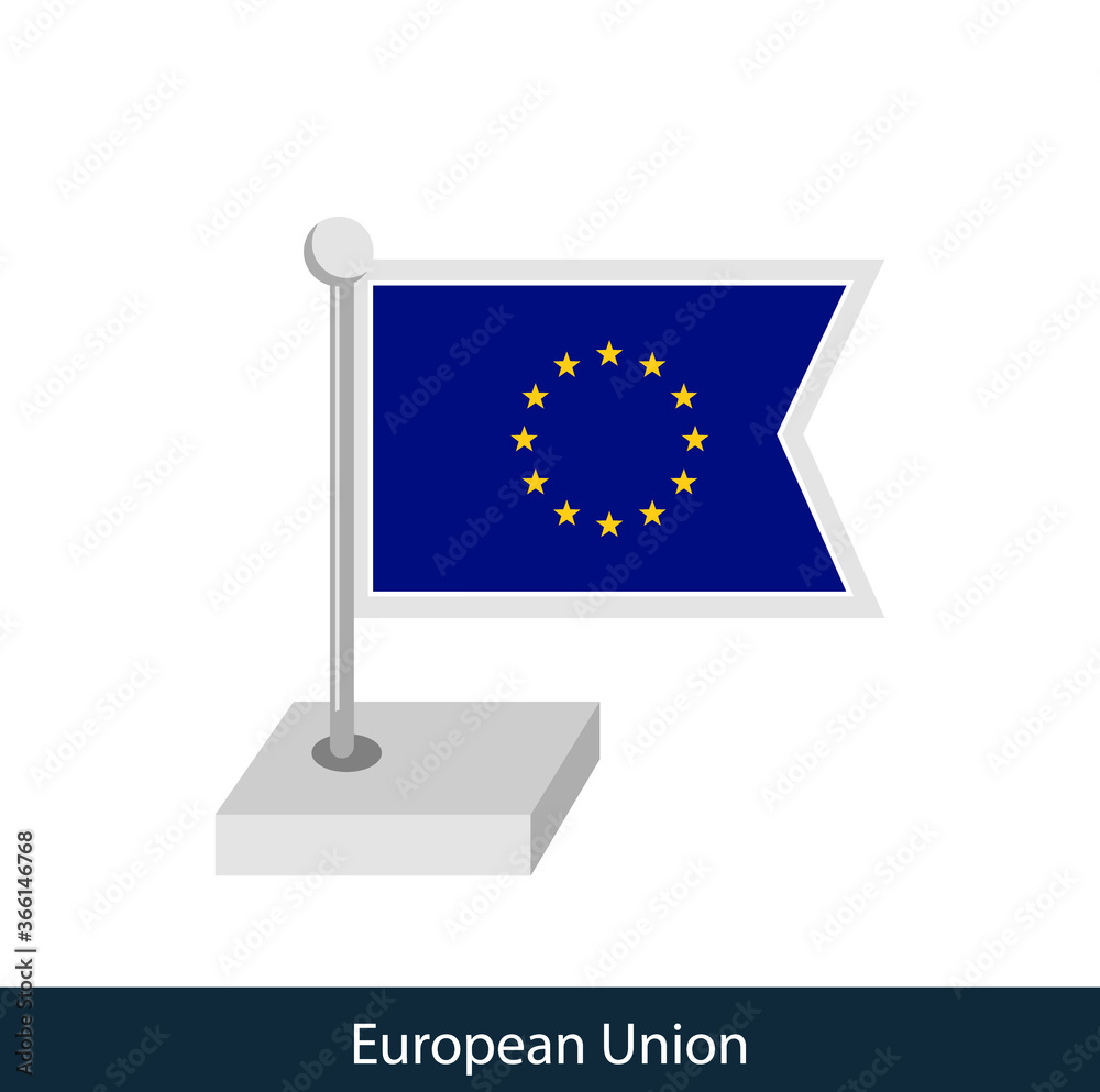 Naklejka premium European Union Table Flag