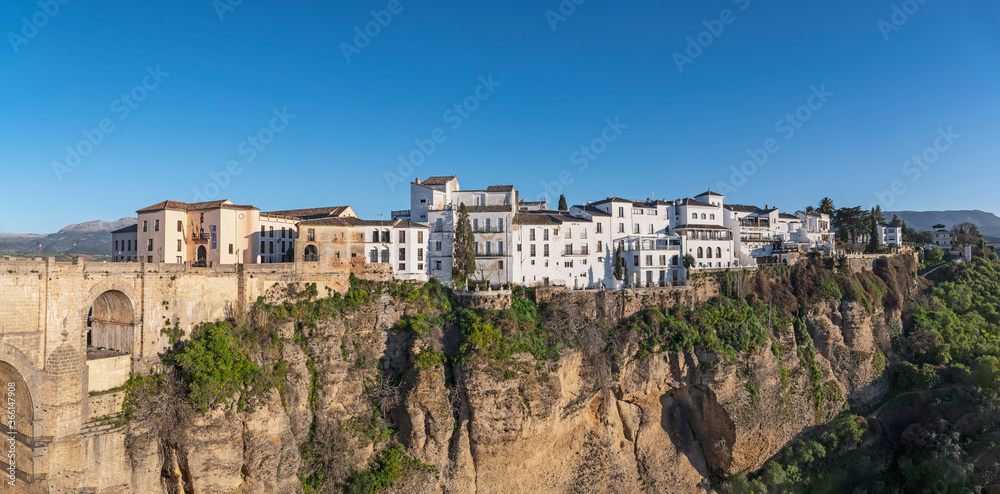 Spain, Ronda, Old town on top of cliff Spain, Ronda, Old town on top of cliff