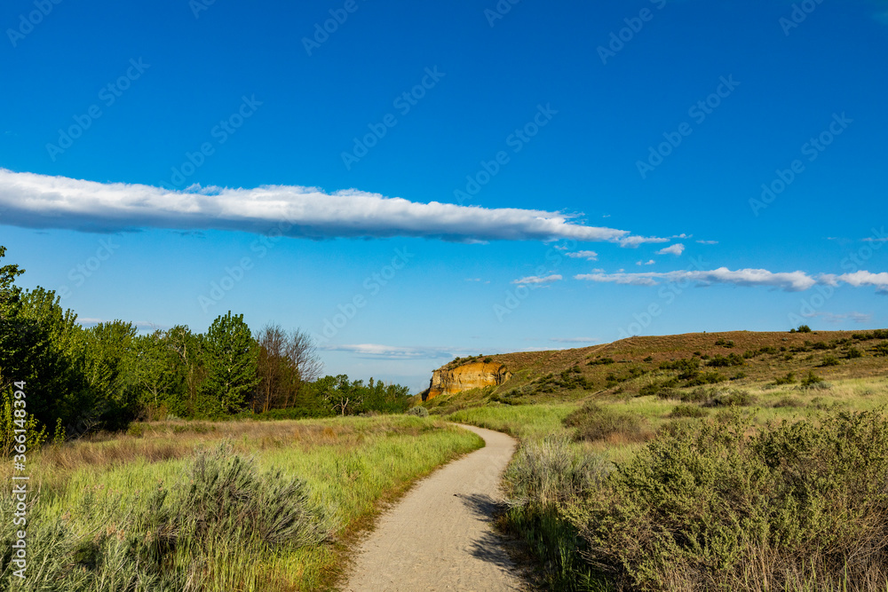 USA, Idaho, Boise, Scenic landscape with footpath USA, Idaho, Boise, Scenic landscape with footpath