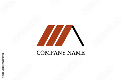 Roofing logo template. Roof and home logo. Real Estate icon. Vector illustration