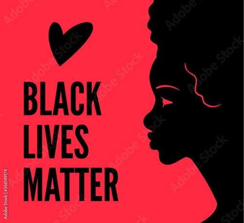 blm poster with woman silhoutte