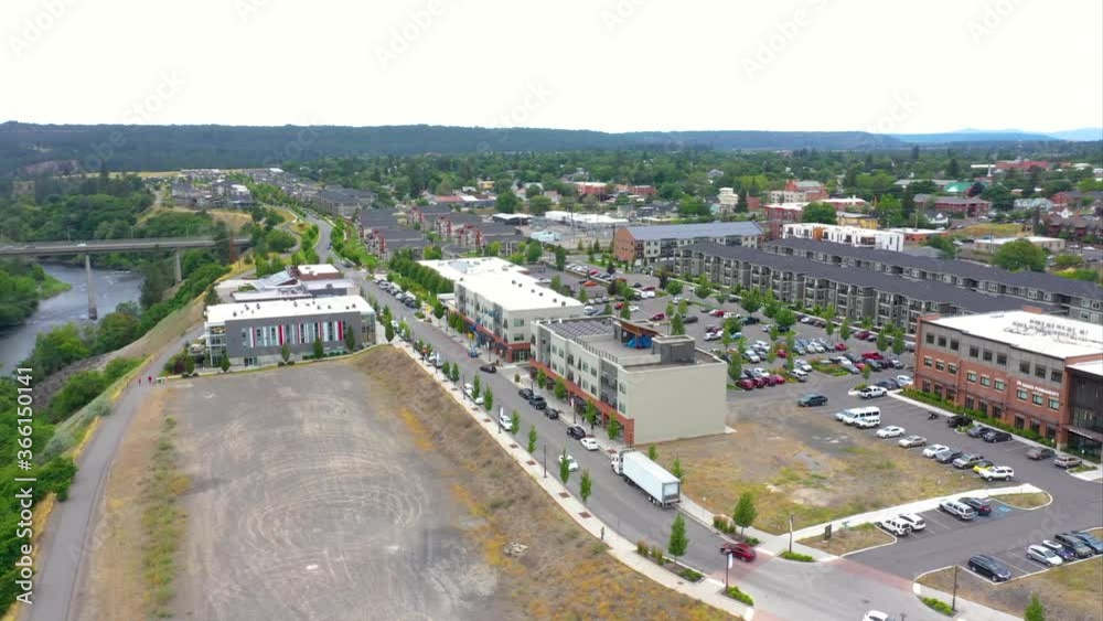 aerial view of Kendall Yards Spokane aerial view of Kendall Yards Spokane