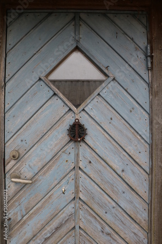 Old seafarer's door in Lickershamn Gotland, Sweden