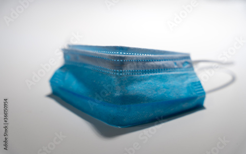 A mask lying on the table. Protection mask