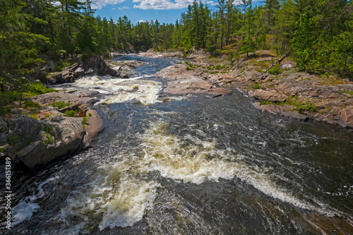 Rushing Waters in a Canadian Shield Canyon photo