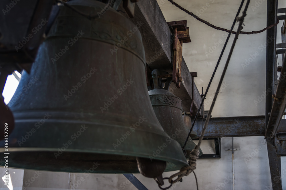 Bells of the bell tower of St. Sophia Cathedral, Kyiv, Ukraine.
