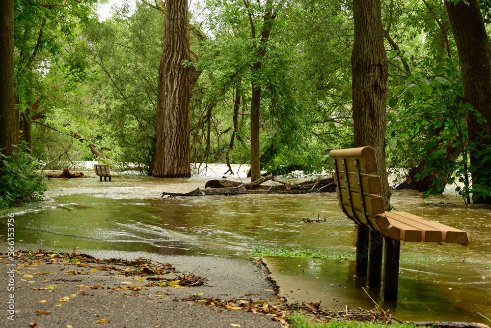 Flooded Walking Path Flooded Walking Path