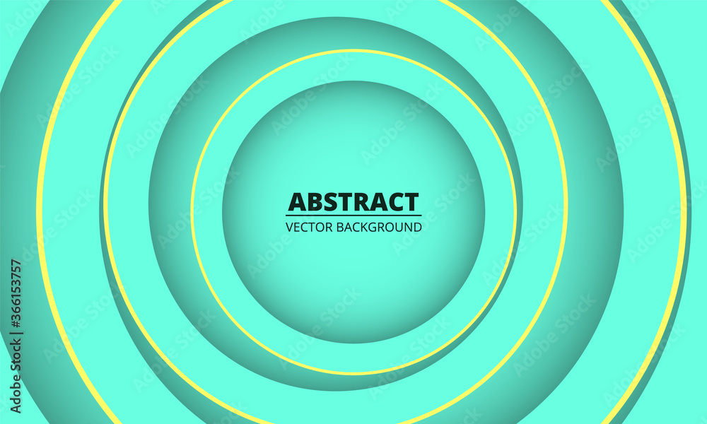 Light green and yellow circles. Geometric abstract background. Circles in the center on a colored background. Modern, trendy, abstract vector illustration. Light green and yellow circles. Geometric abstract background. Circles in the center on a colored background. Modern, trendy, abstract vector illustration.