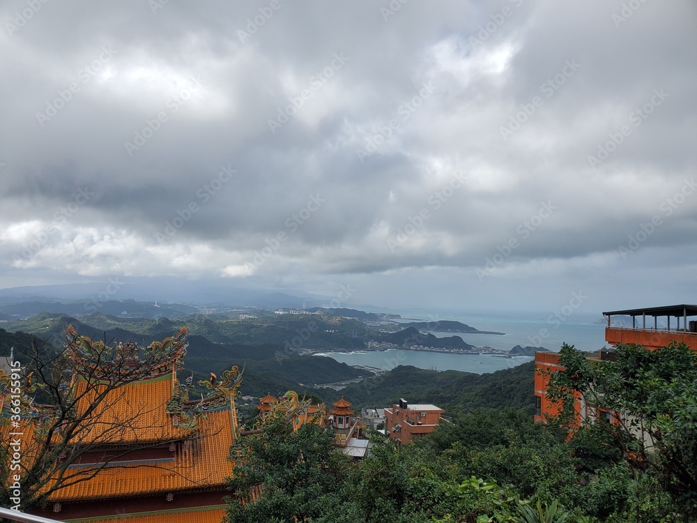 Obraz premium Coastal village in northern Taiwan