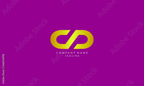 Unique, Abstract, Elegant and  Initial Alphabet CD Vector logo