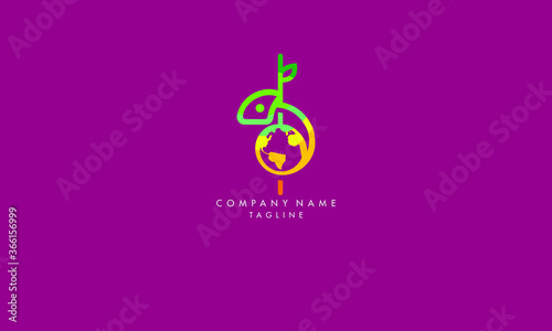 Unique Stylish lizard chameleon with earth globe logo illustration of the geometric design of flat art