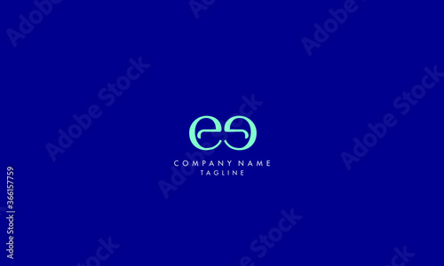 Unique, Abstract, Elegant and Geometrical  Alphabet EE Vector logo