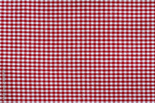 Red and white plaid fabric texture