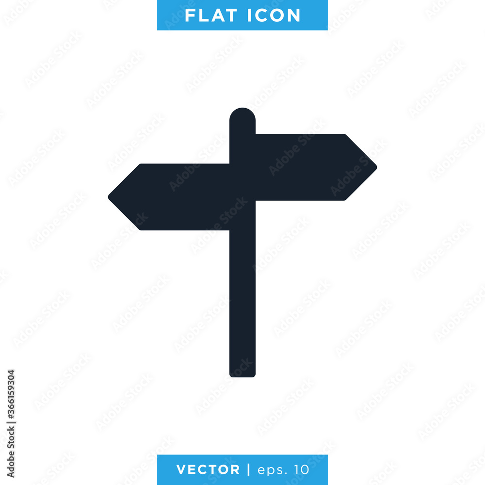 Signpost Icon Vector Design Template. Road sign icon. Signpost Icon Vector Design Template. Road sign icon.