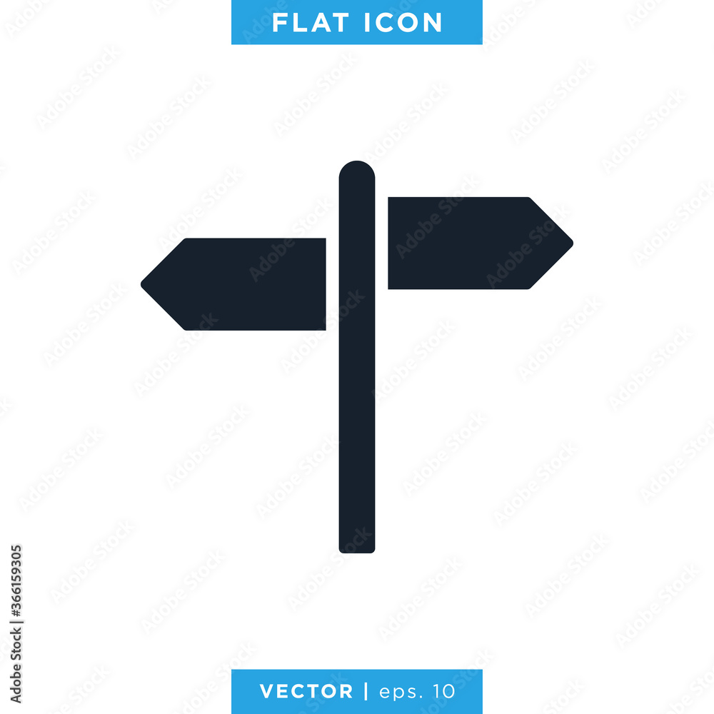 Signpost Icon Vector Design Template. Road sign icon. Signpost Icon Vector Design Template. Road sign icon.