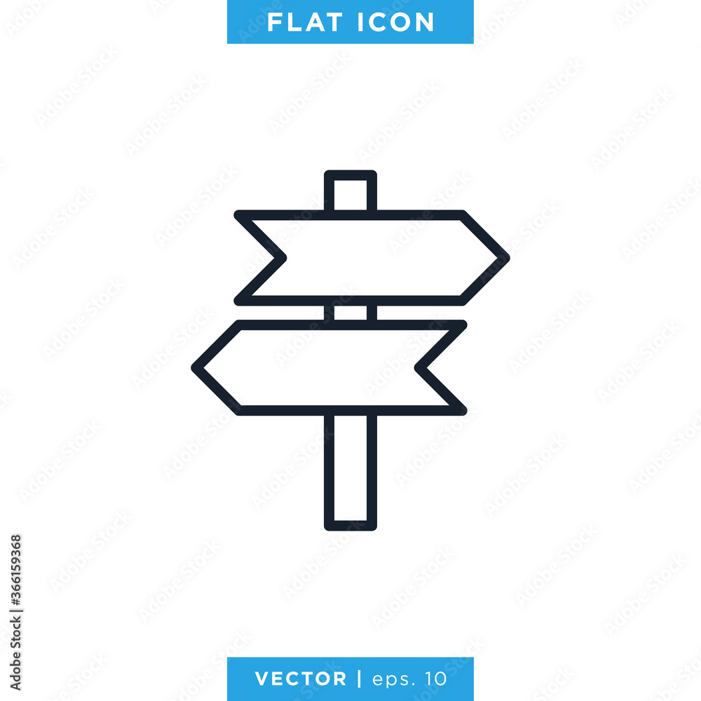 Signpost Icon Vector Design Template. Road sign icon. Signpost Icon Vector Design Template. Road sign icon.