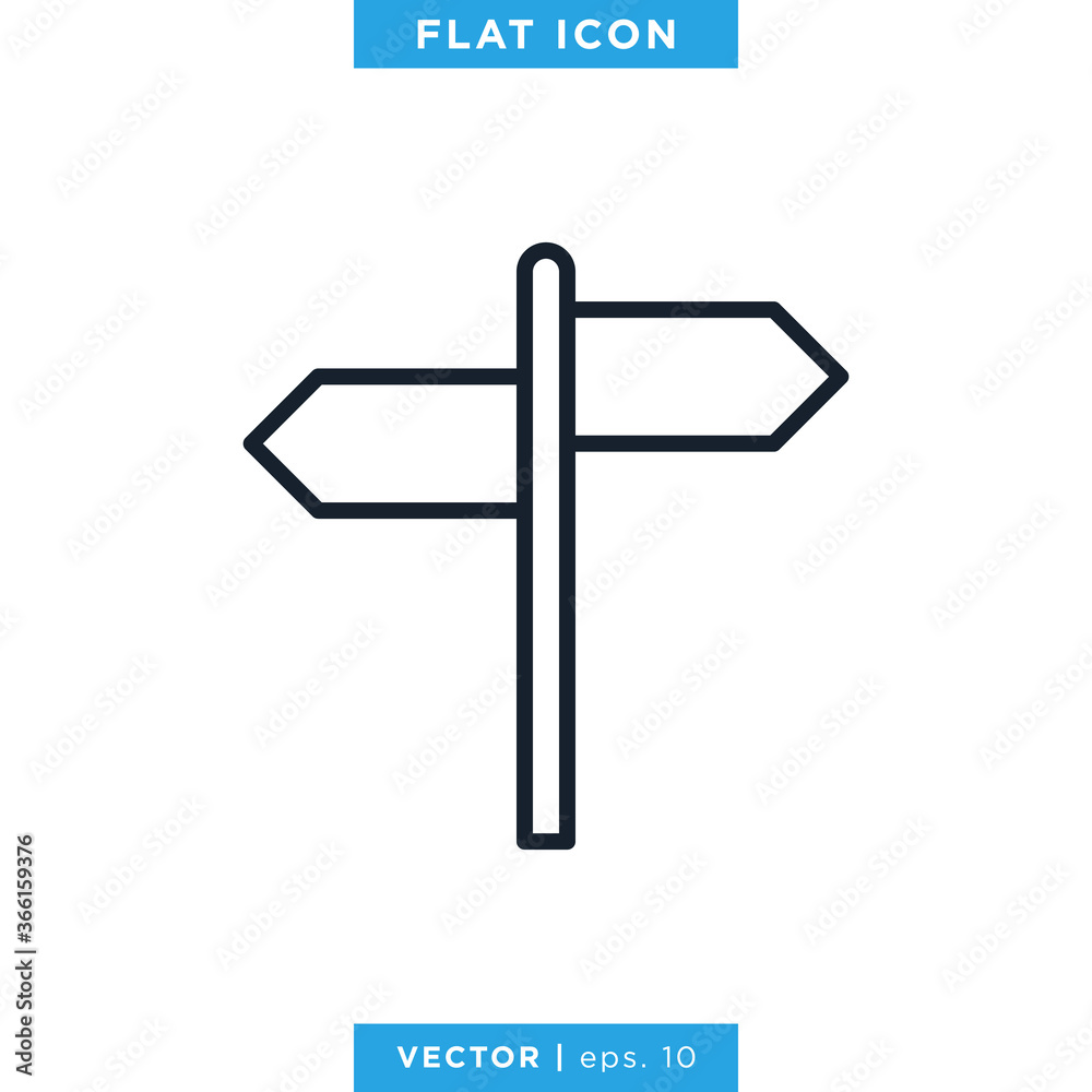 Signpost Icon Vector Design Template. Road sign icon. Signpost Icon Vector Design Template. Road sign icon.