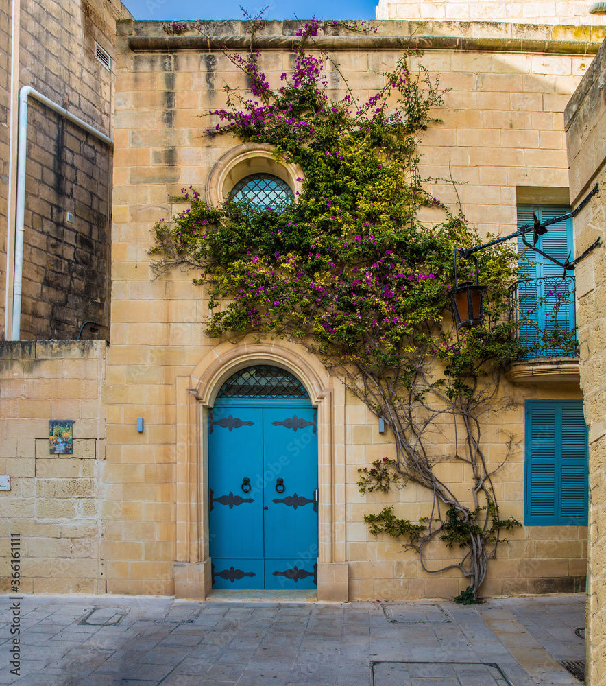Old door in the old town of Mdina