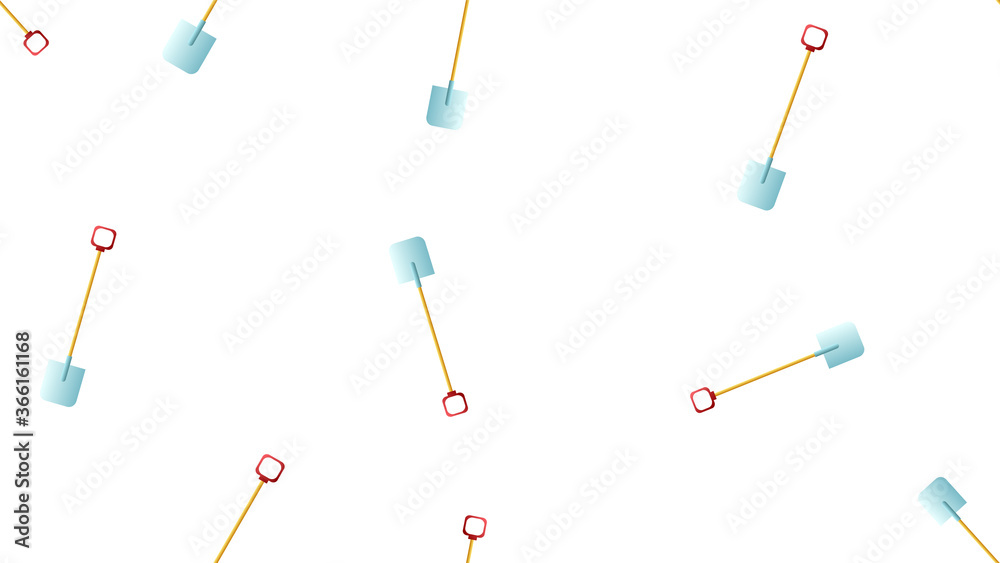 Seamless pattern with garden tools, simple shovels. Continual vector background with classic spades, garden instruments Seamless pattern with garden tools, simple shovels. Continual vector background with classic spades, garden instruments