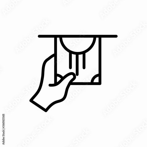 Outline money with hand icon.Money with hand vector illustration. Symbol for web and mobile