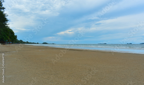 Beautiful yellow sand At the seashore