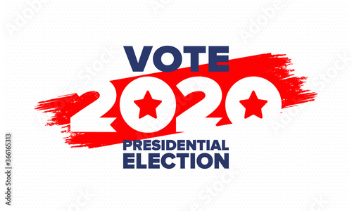 Presidential Election 2020 in United States. Vote day, November 3. US Election. Patriotic american element. Poster, card, banner and background. Vector illustration