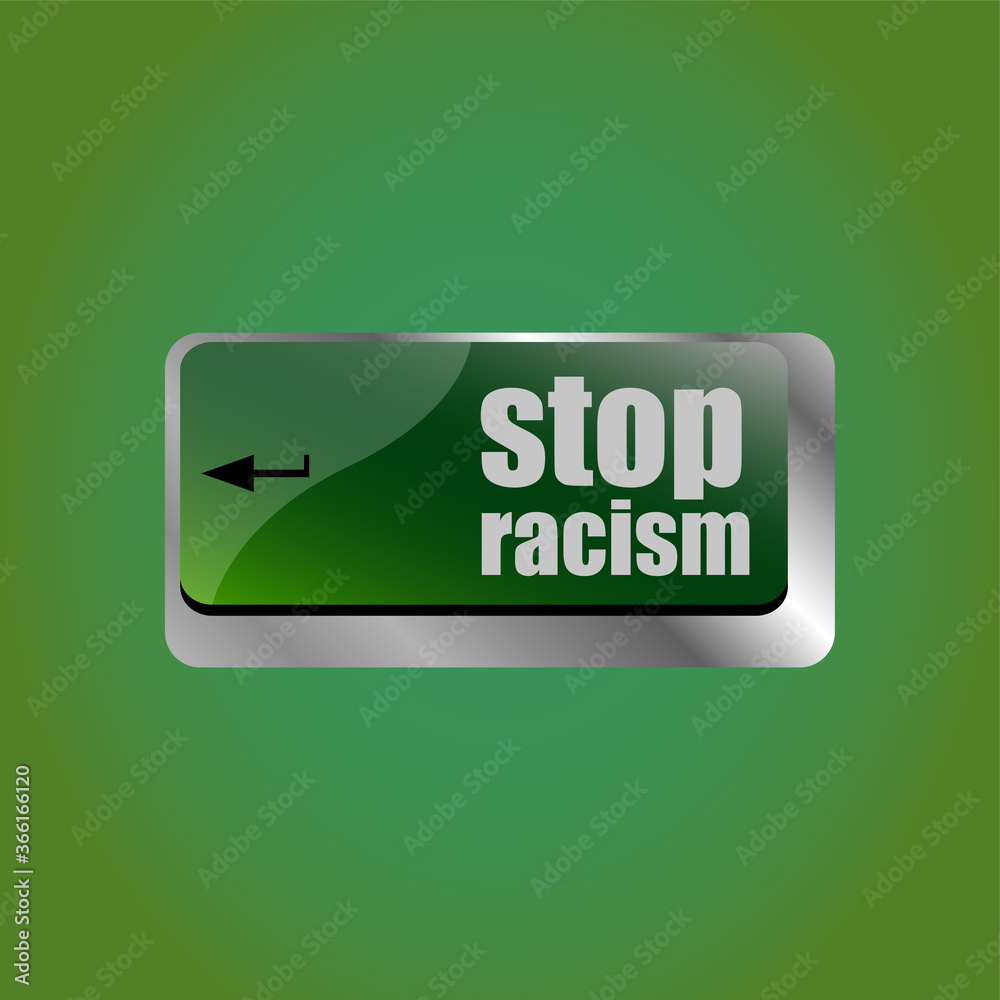 stop racism word concept by keyboard keys stop racism word concept by keyboard keys