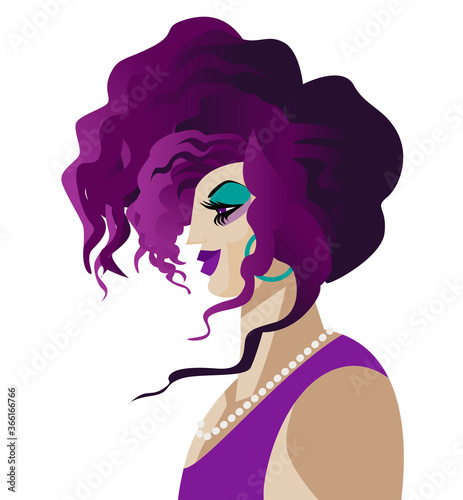 beautiful drag queen with make up
