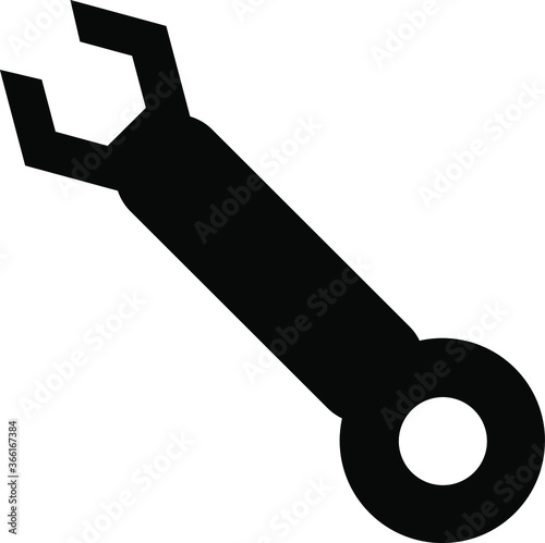 Wrench Logo Vector Industriy Silhouette photo